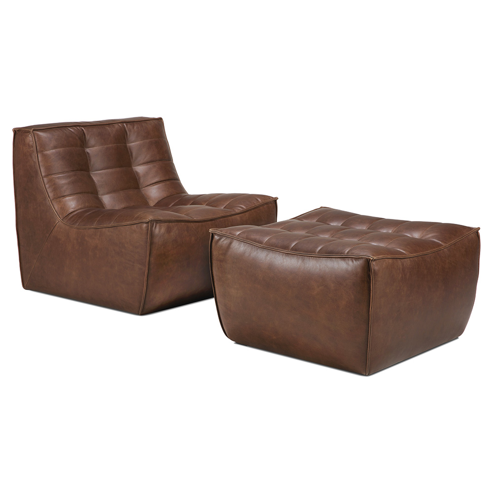 N701 1 Seater Modular Sofa - Chestnut Leather