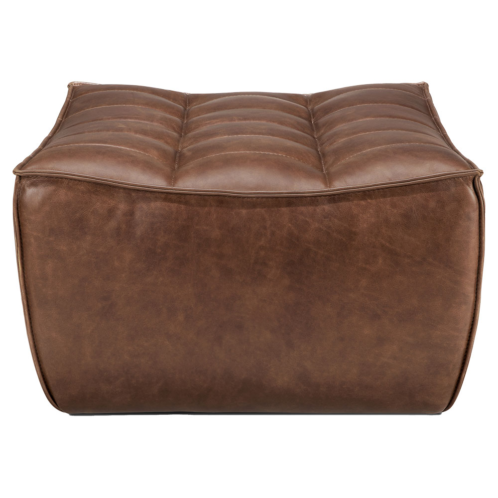 N701 Footstool Modular Sofa - Chestnut Leather