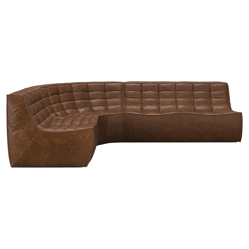 N701 Modular Sofa Set No 1 - Chestnut Leather