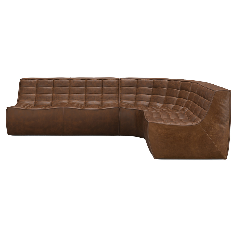N701 Modular Sofa Set No 1 - Chestnut Leather