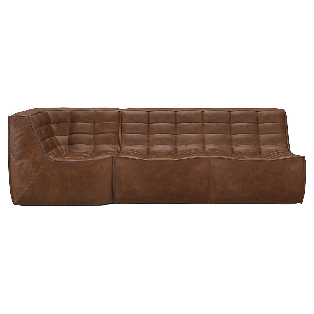 N701 Modular Sofa Set No 10 - Chestnut Leather