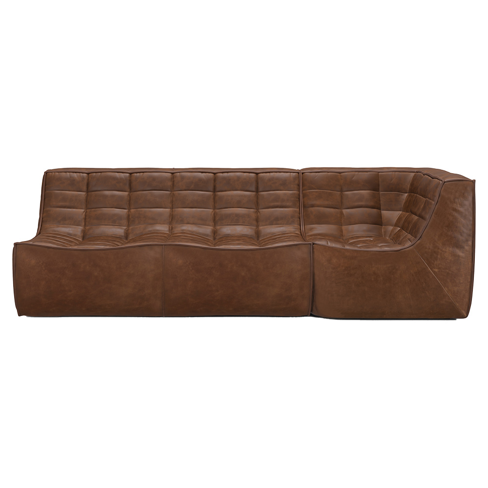 N701 Modular Sofa Set No 10 - Chestnut Leather