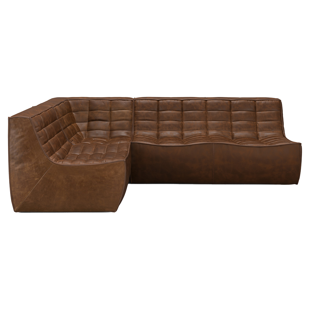 N701 Modular Sofa Set No 2 - Chestnut Leather