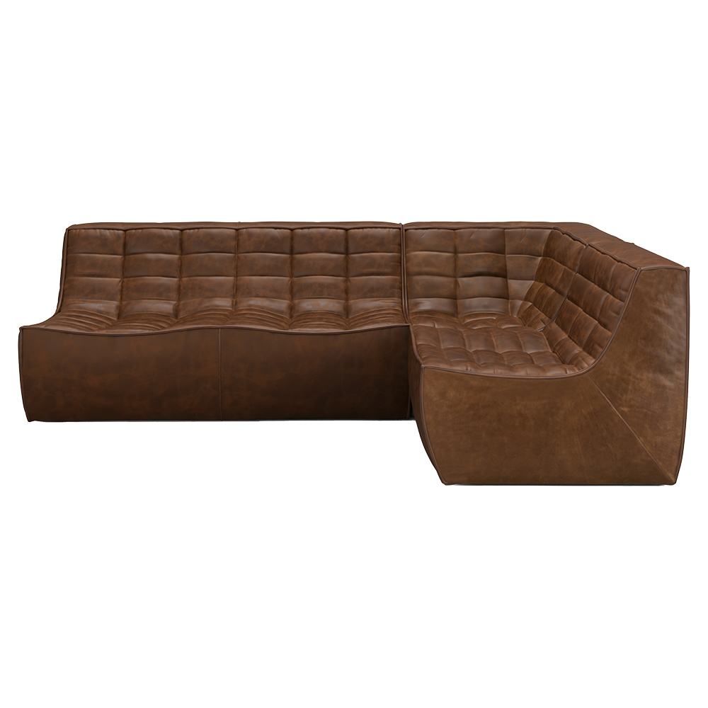 N701 Modular Sofa Set No 2 - Chestnut Leather
