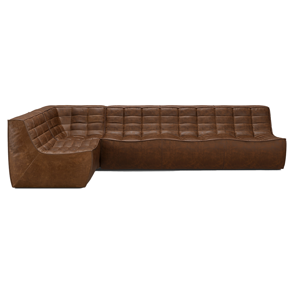 N701 Modular Sofa Set No 4 - Chestnut Leather