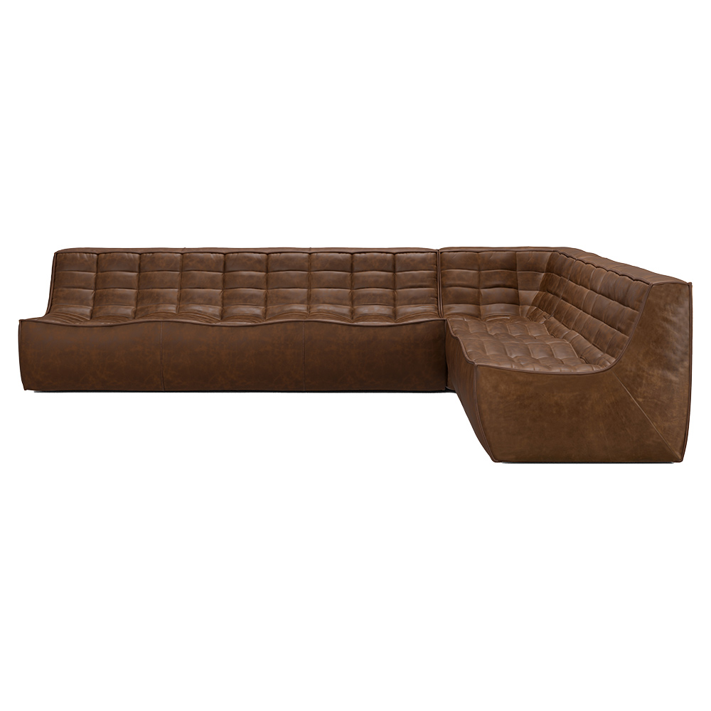 N701 Modular Sofa Set No 4 - Chestnut Leather
