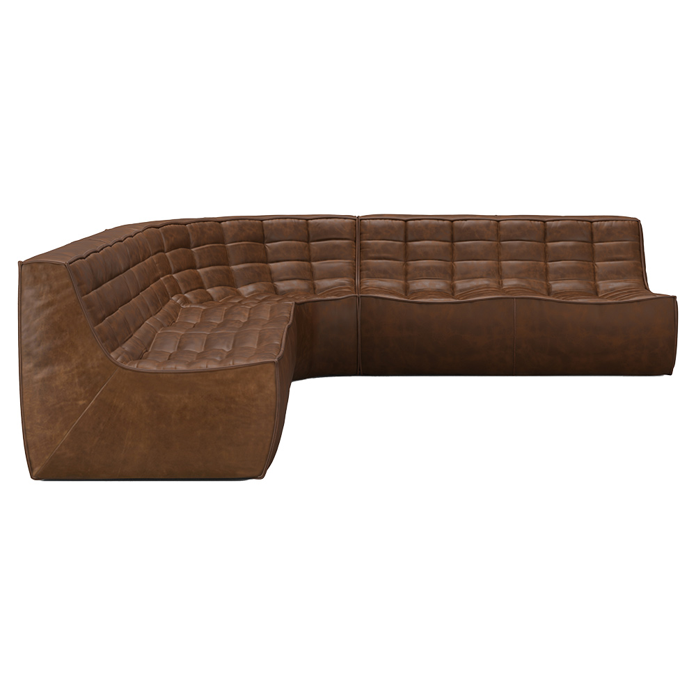 N701 Modular Sofa Set No 5 - Chestnut Leather