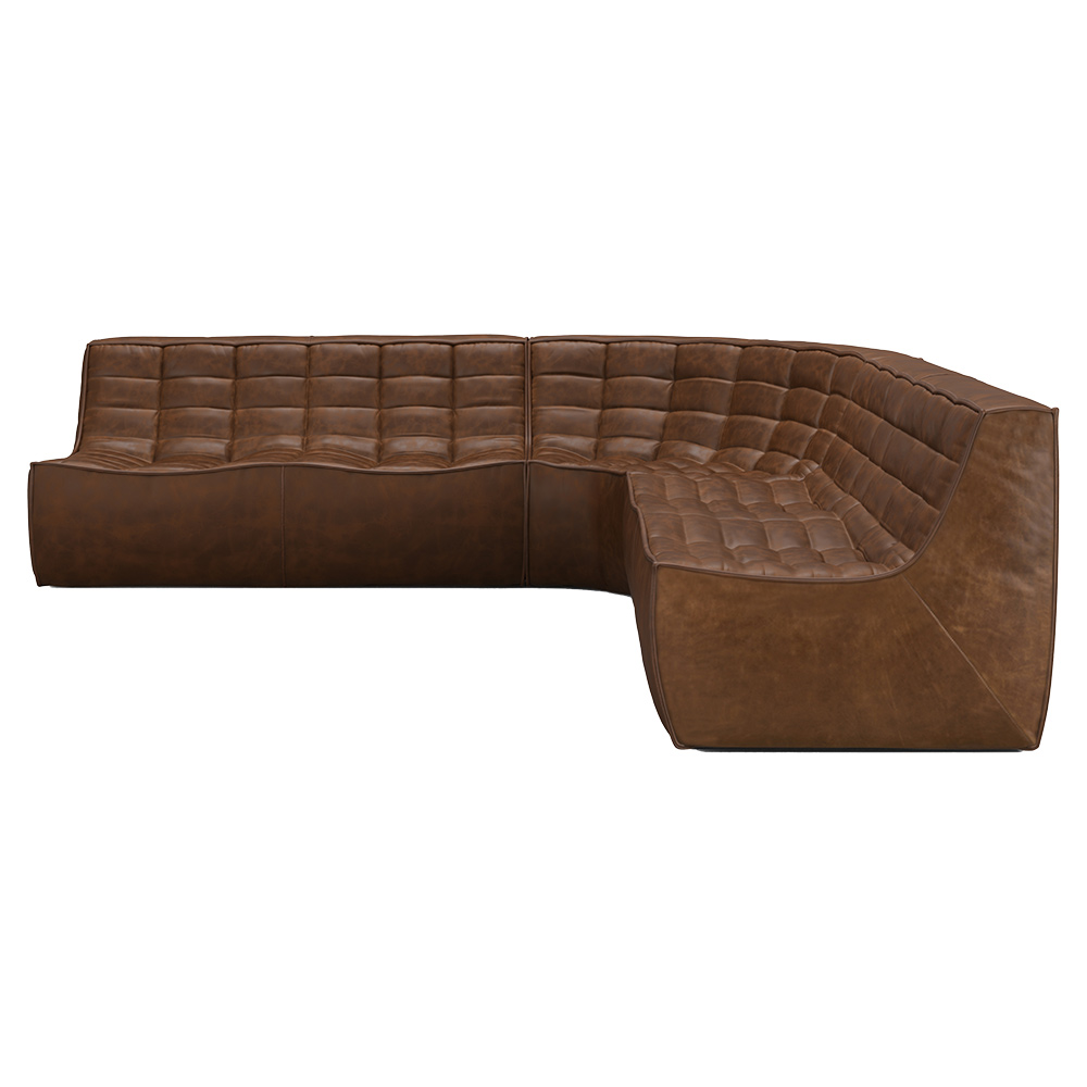 N701 Modular Sofa Set No 5 - Chestnut Leather