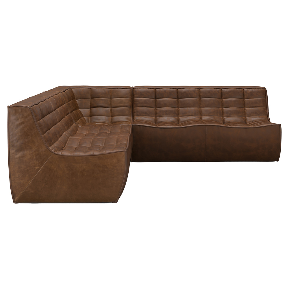 N701 Modular Sofa Set No 6 - Chestnut Leather