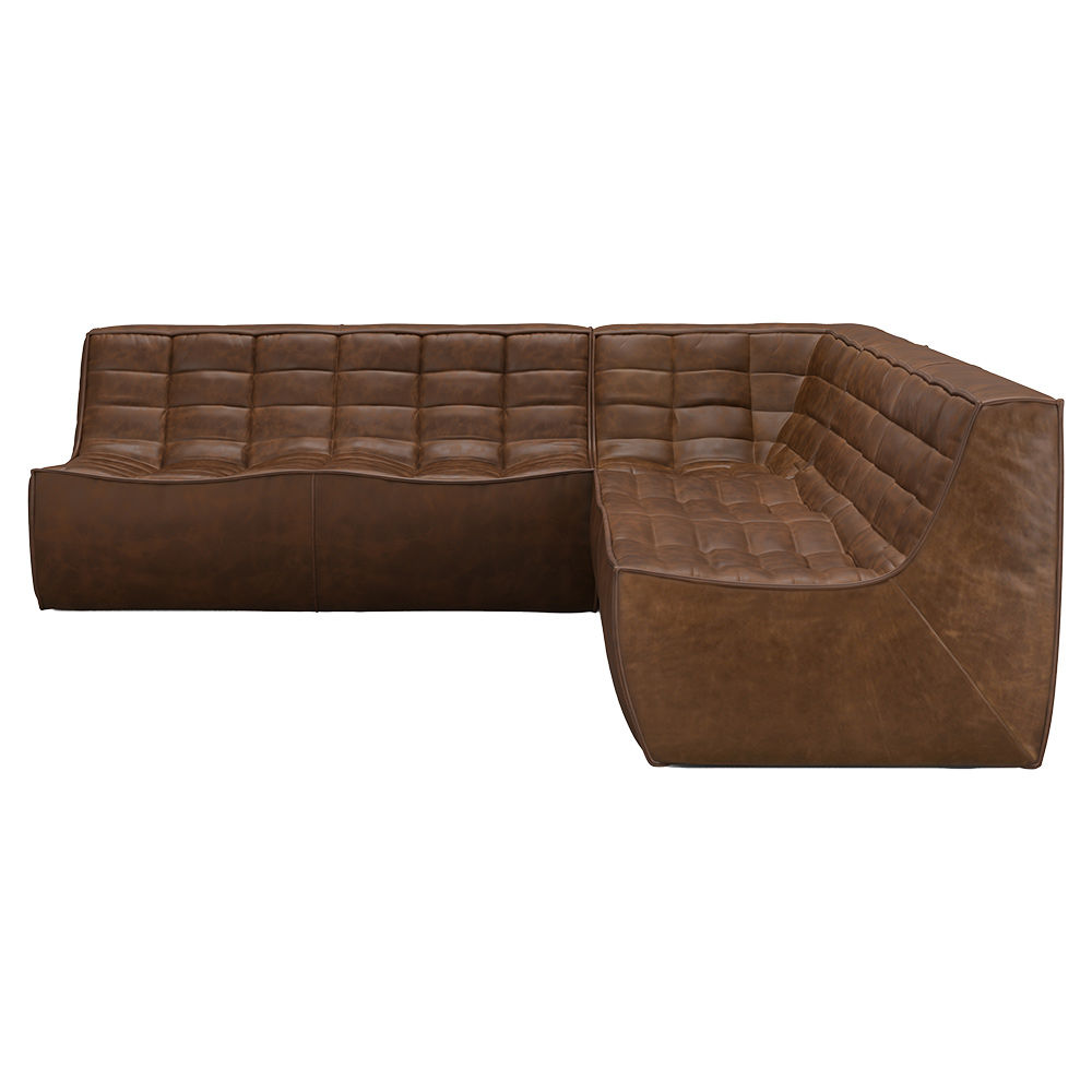 N701 Modular Sofa Set No 6 - Chestnut Leather