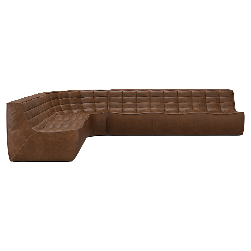 N701 Modular Sofa Set No 7 - Chestnut Leather