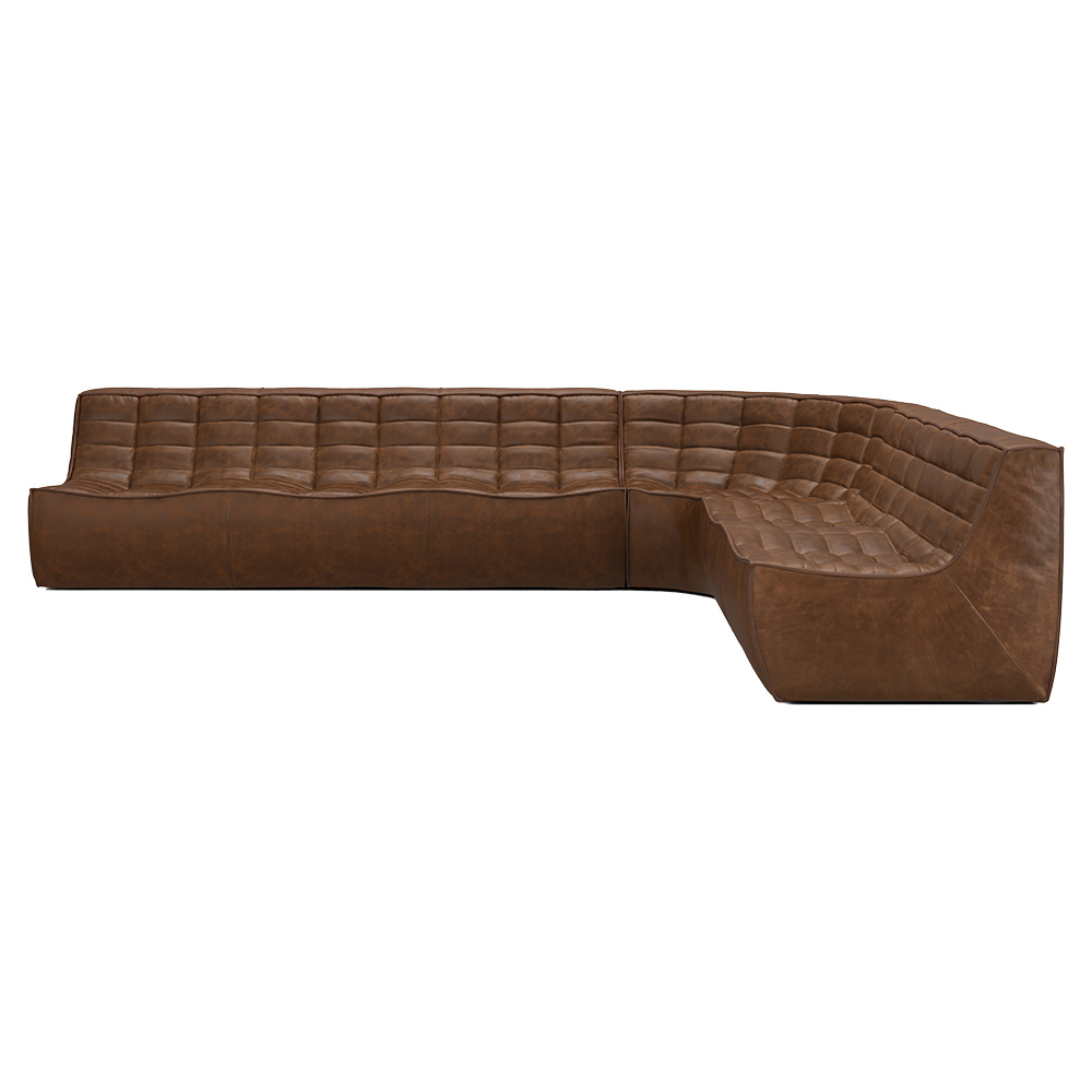 N701 Modular Sofa Set No 7 - Chestnut Leather