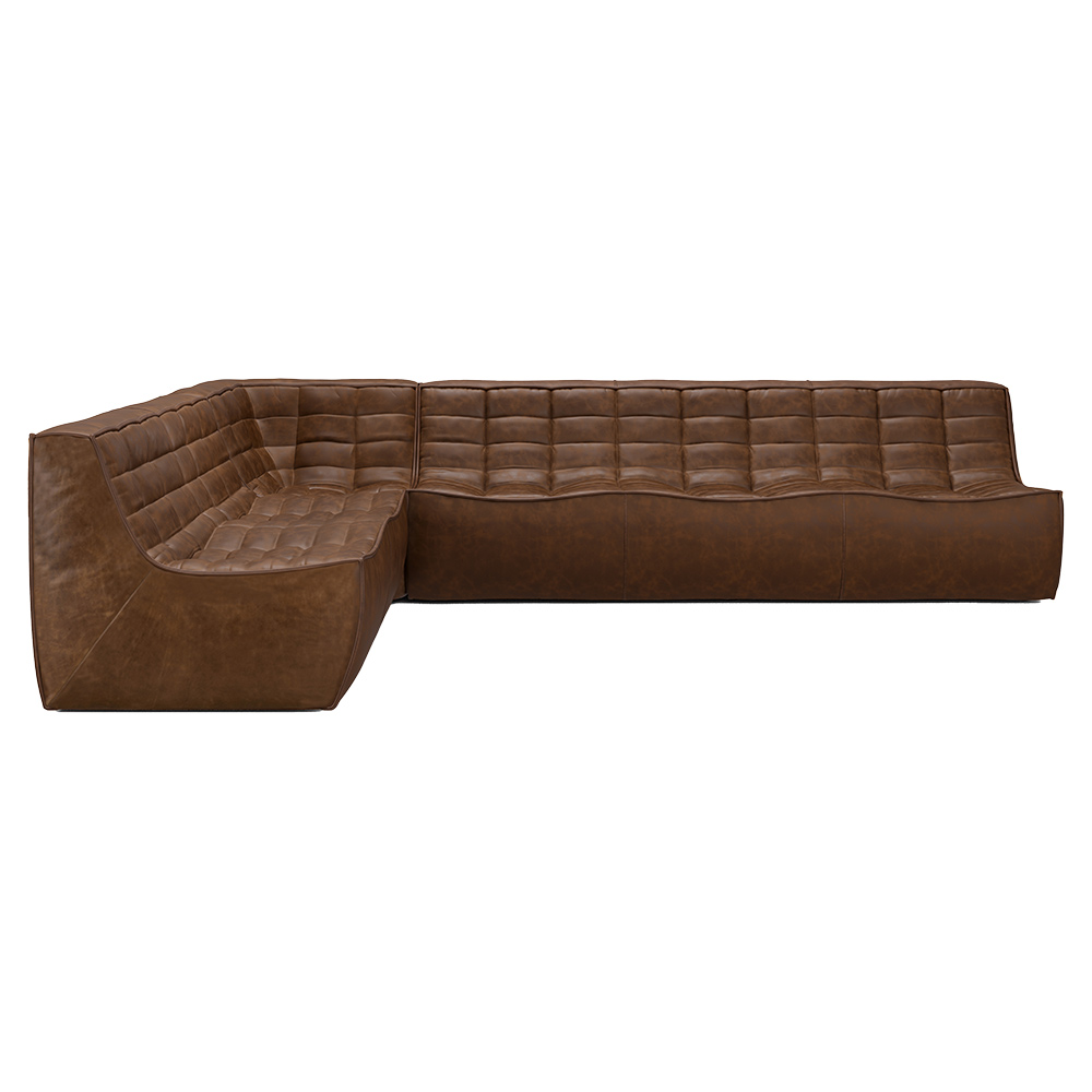 N701 Modular Sofa Set No 8 - Chestnut Leather