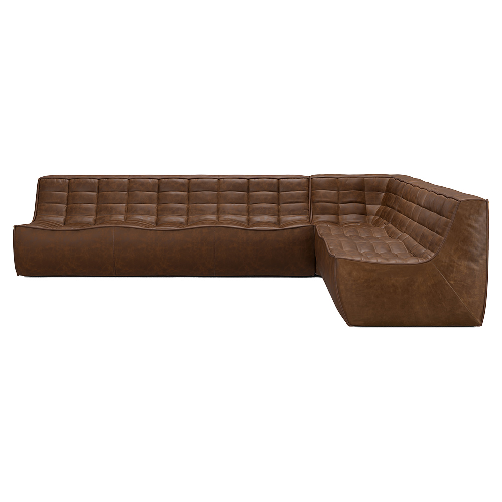 N701 Modular Sofa Set No 8 - Chestnut Leather