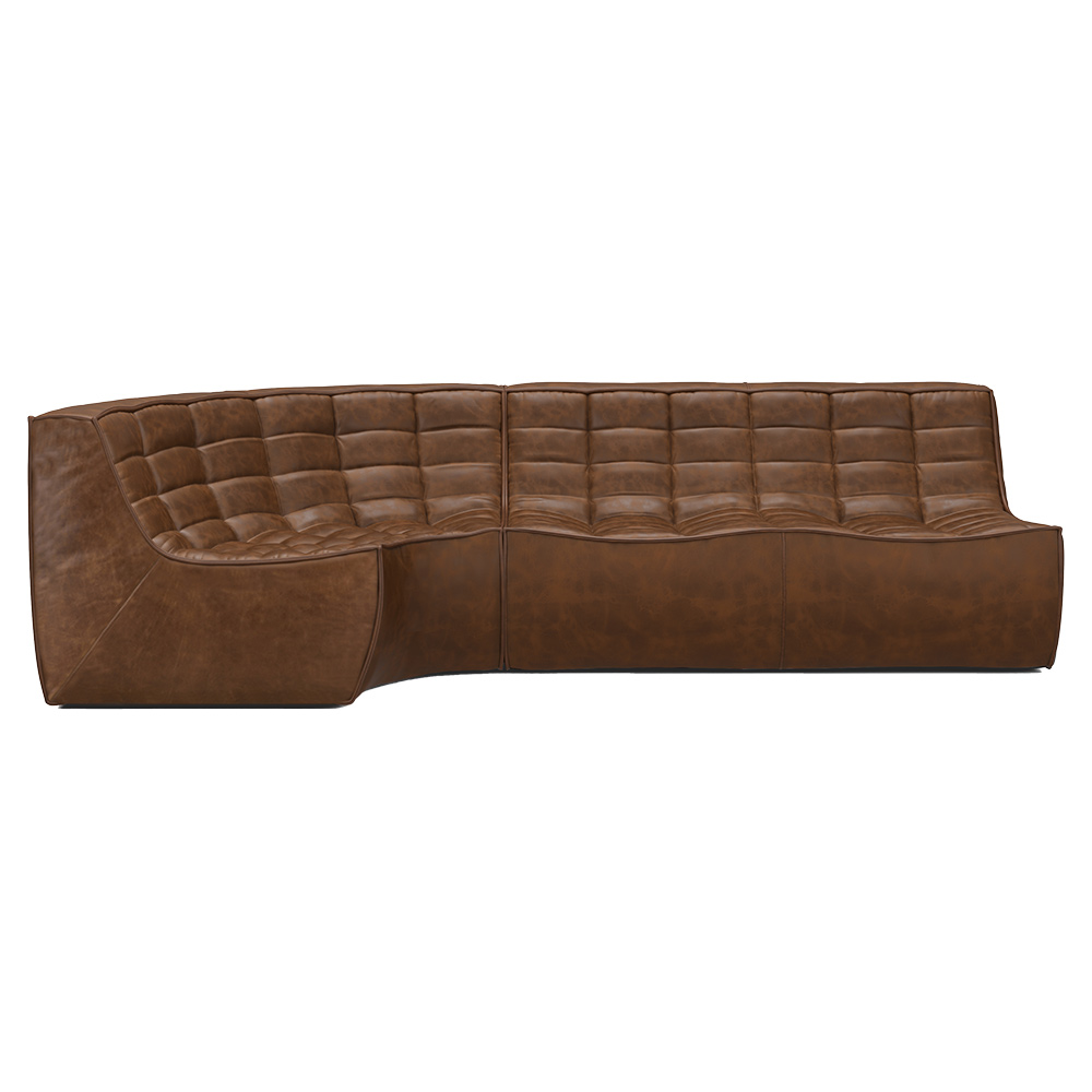 N701 Modular Sofa Set No 9 - Chestnut Leather