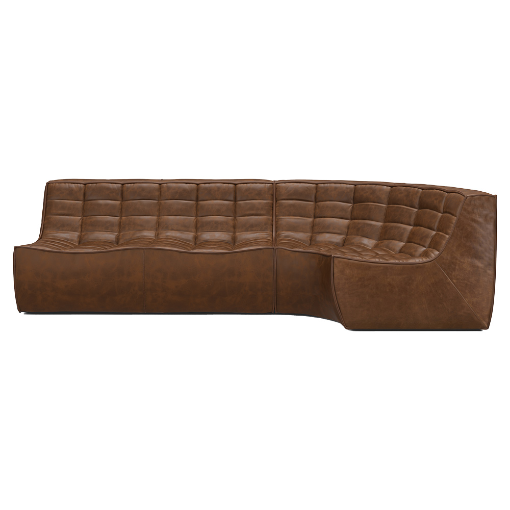 N701 Modular Sofa Set No 9 - Chestnut Leather
