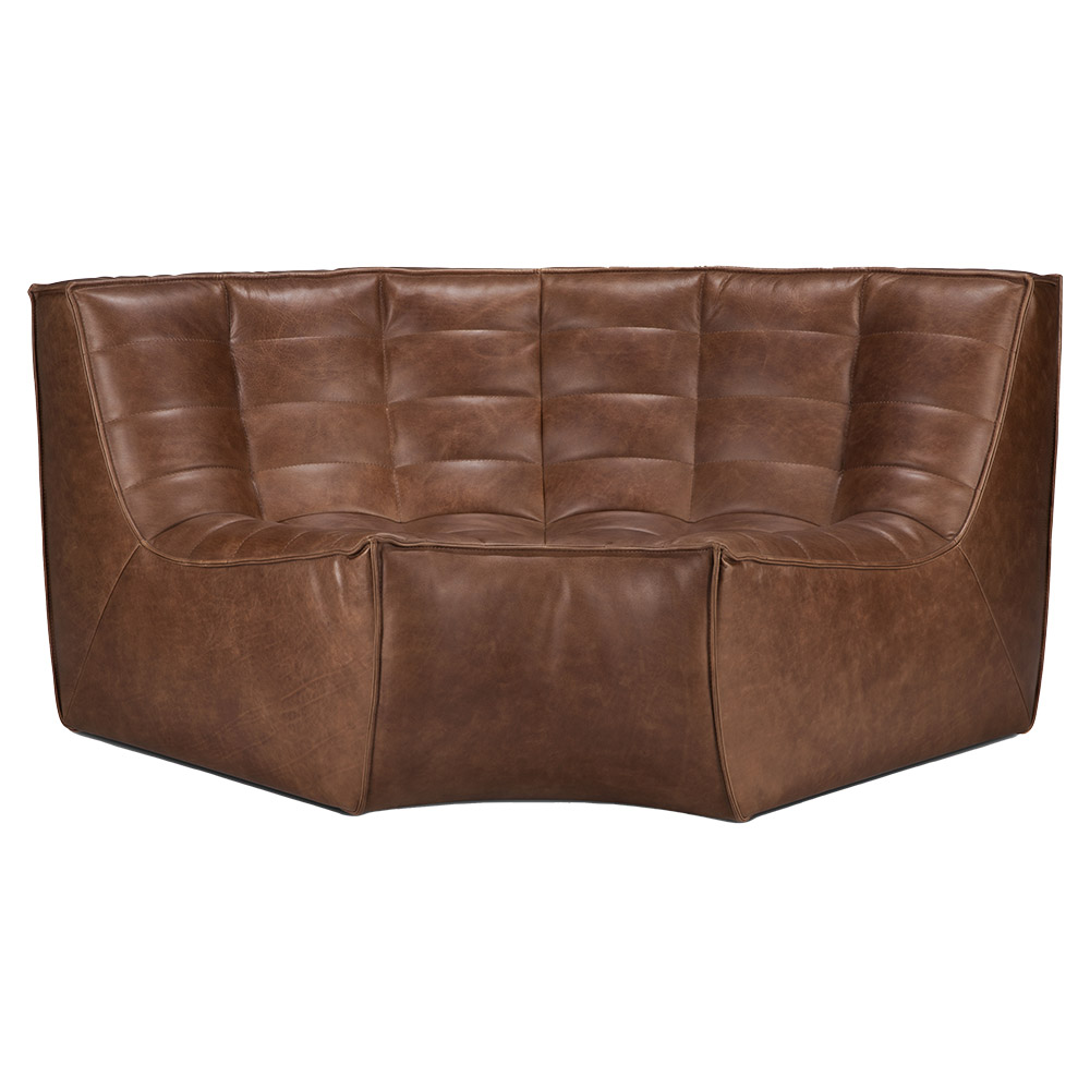N701 Corner Modular Sofa - Chestnut Leather