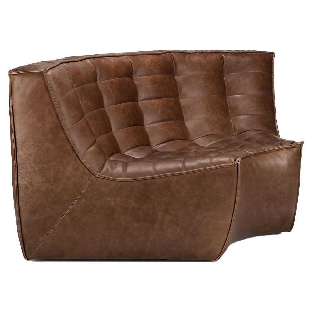 N701 Corner Modular Sofa - Chestnut Leather