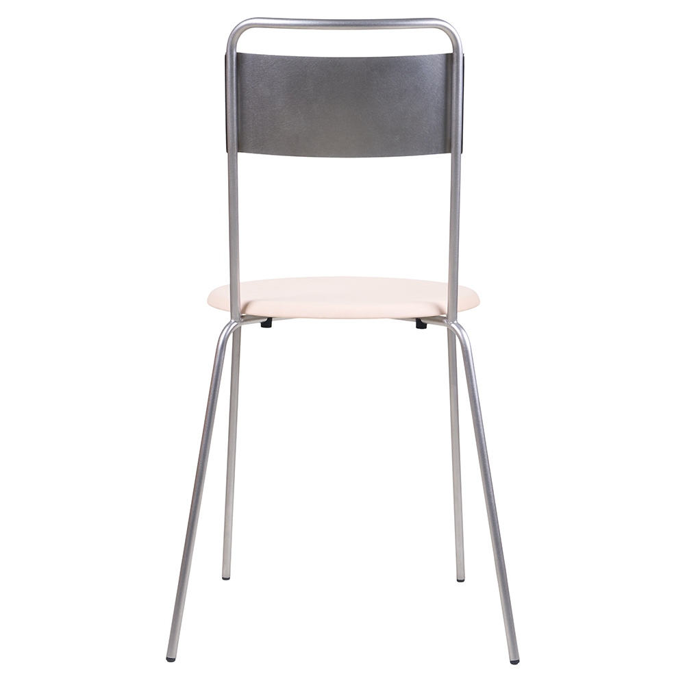Petit Rond Chair - Natural Leather, Stainless Steel