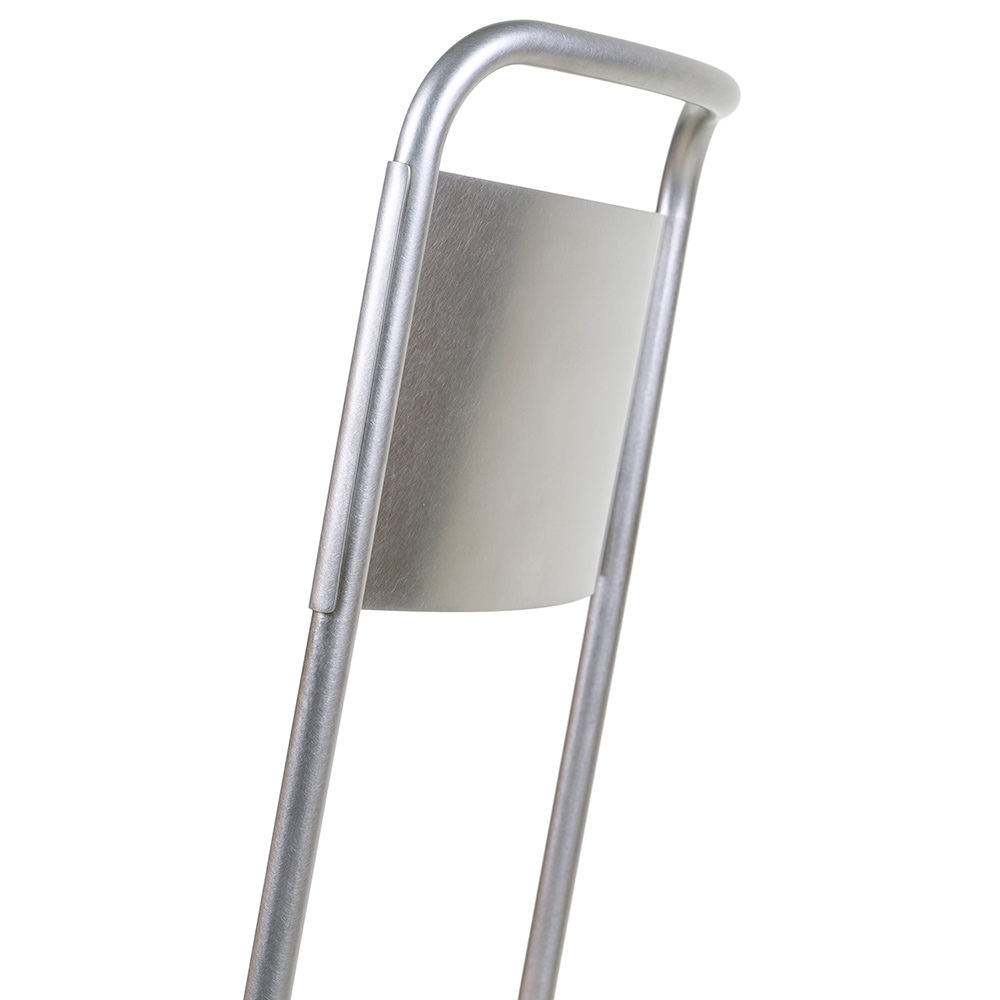 Petit Rond Chair - Natural Leather, Stainless Steel