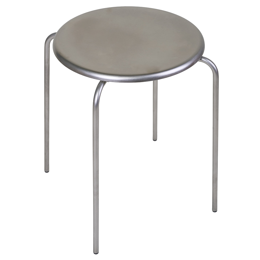 Petit Rond Stool - Stainless Steel