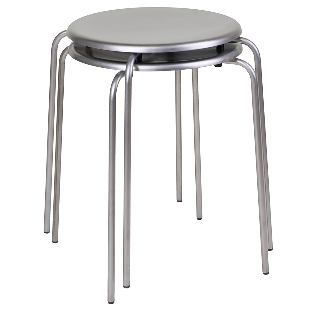 Petit Rond Stool - Stainless Steel