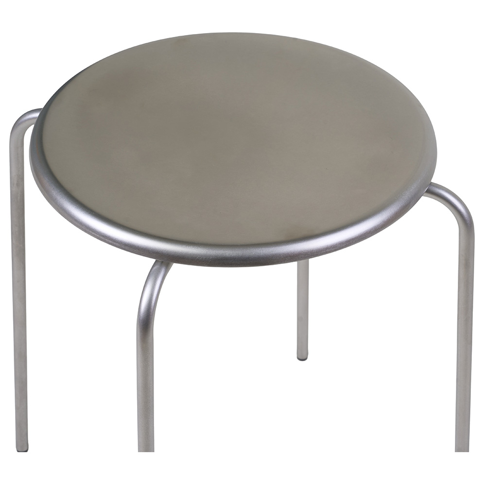 Petit Rond Stool - Stainless Steel