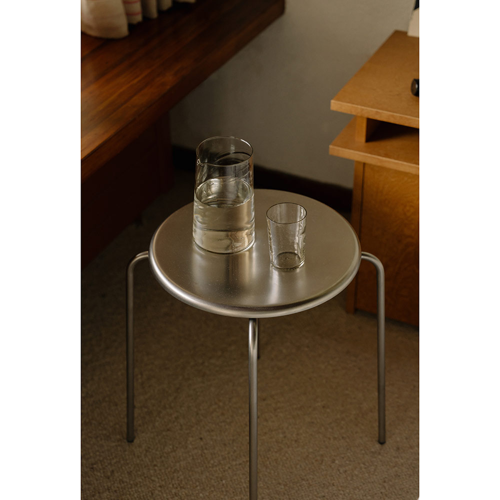 Petit Rond Stool - Stainless Steel