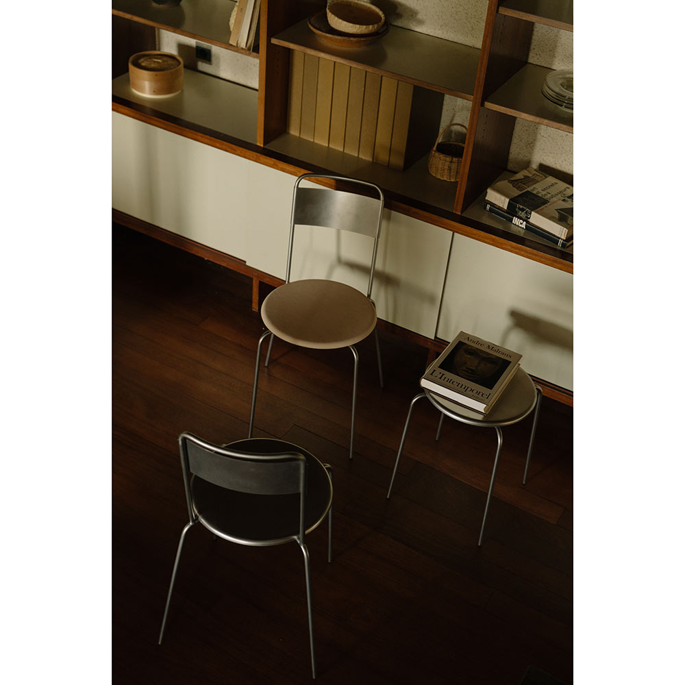 Petit Rond Stool - Stainless Steel