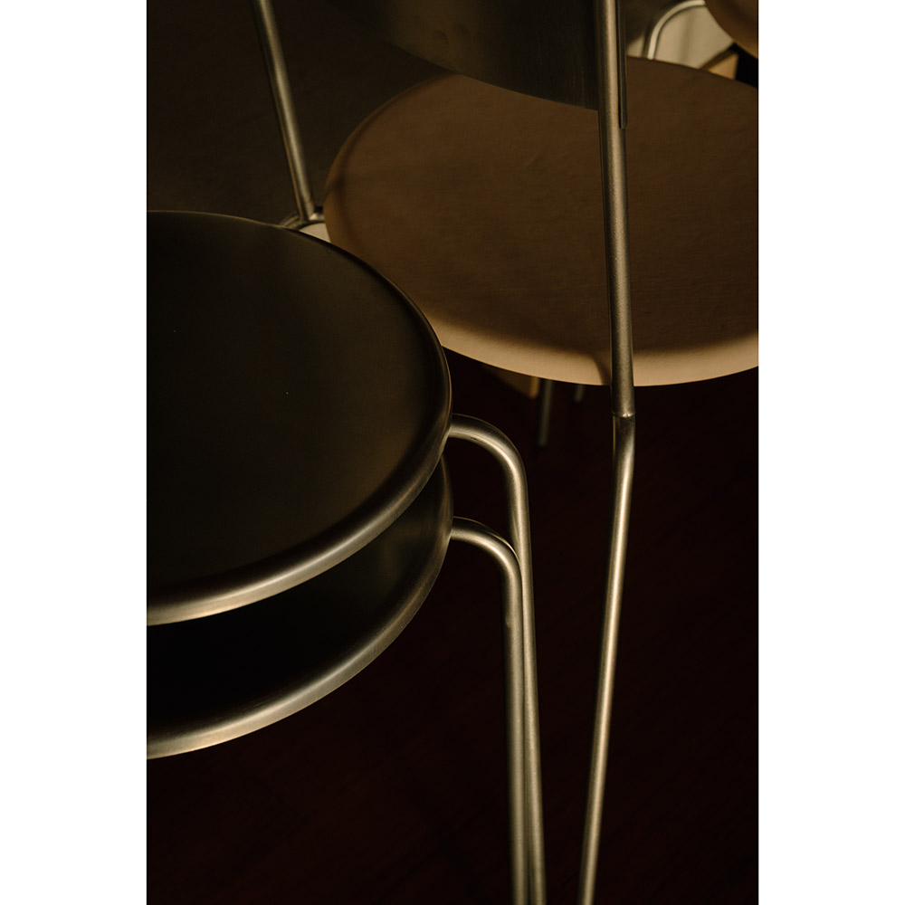 Petit Rond Stool - Stainless Steel