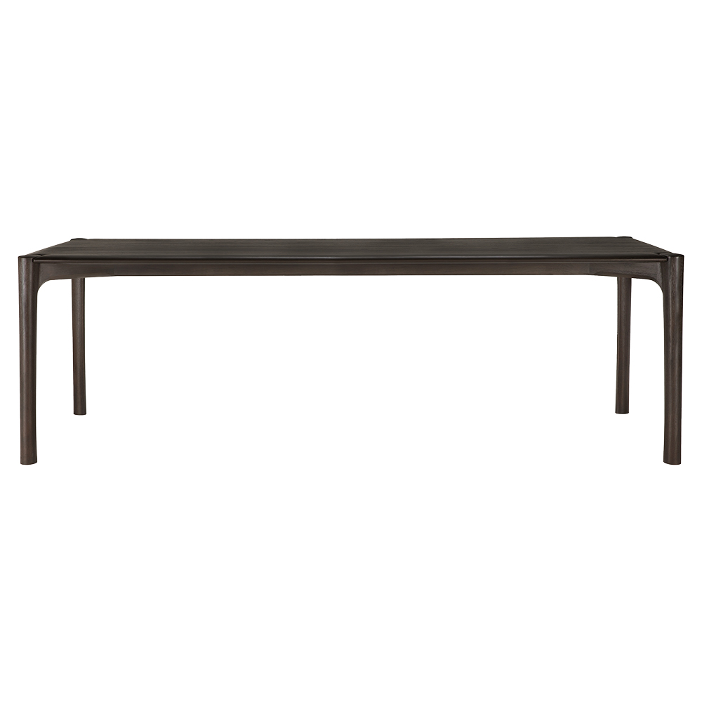 PI Dining Table - Dark Brown Teak