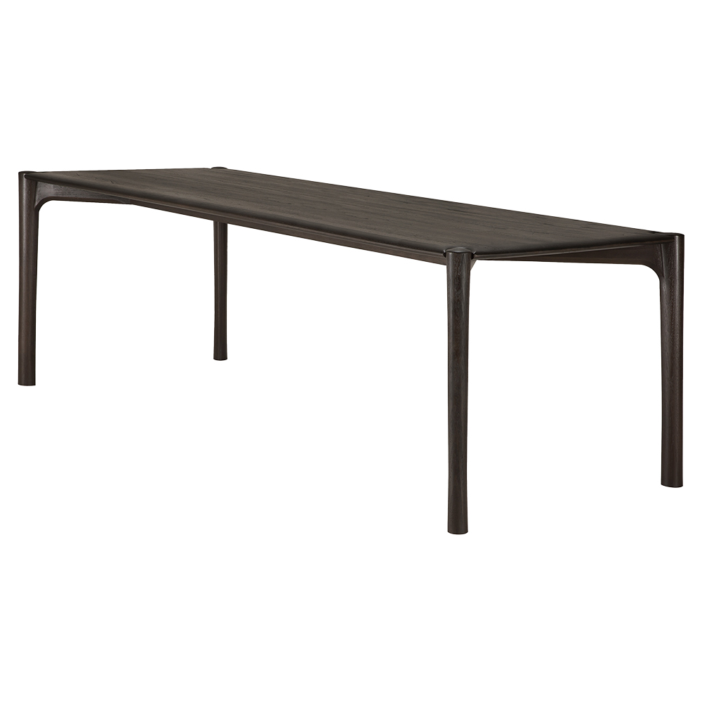 PI Dining Table - Dark Brown Teak