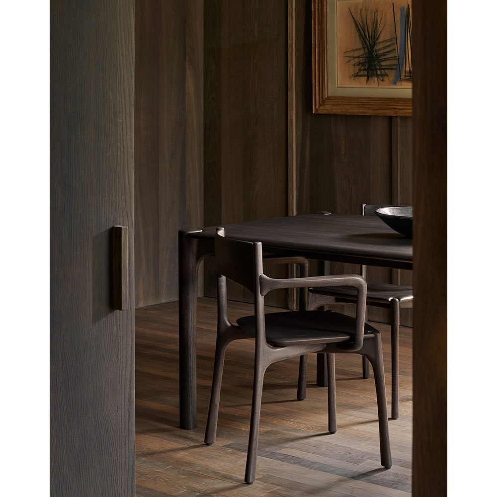 PI Dining Table - Dark Brown Teak