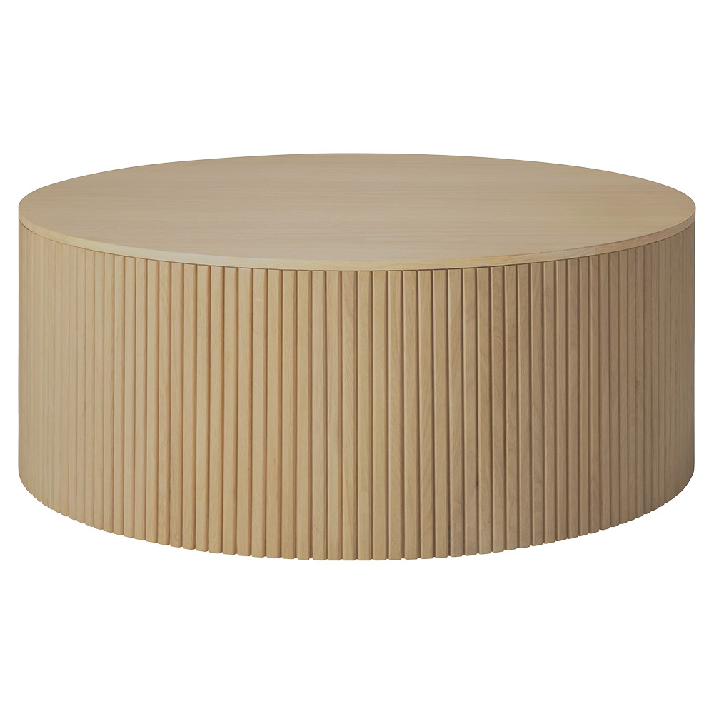 Roller Max Round Coffee Table - Oak - 12"H