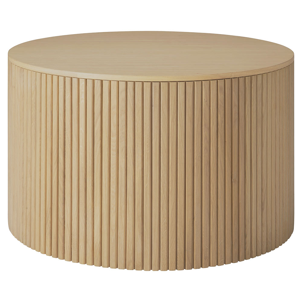 Roller Max Round Coffee Table - Oak - 14"H