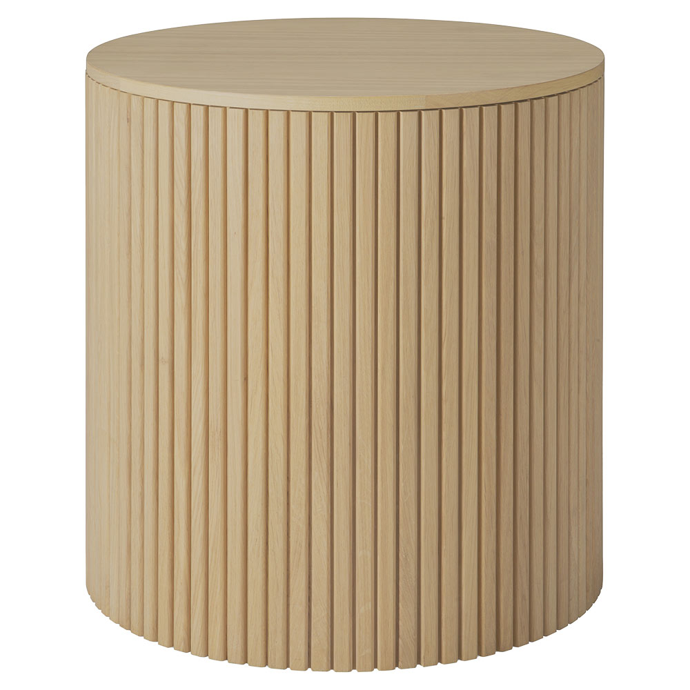 Roller Max Round Side Table - Oak