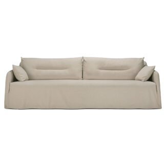 Weave 3 Seater Sofa - Bone, Removable Cover