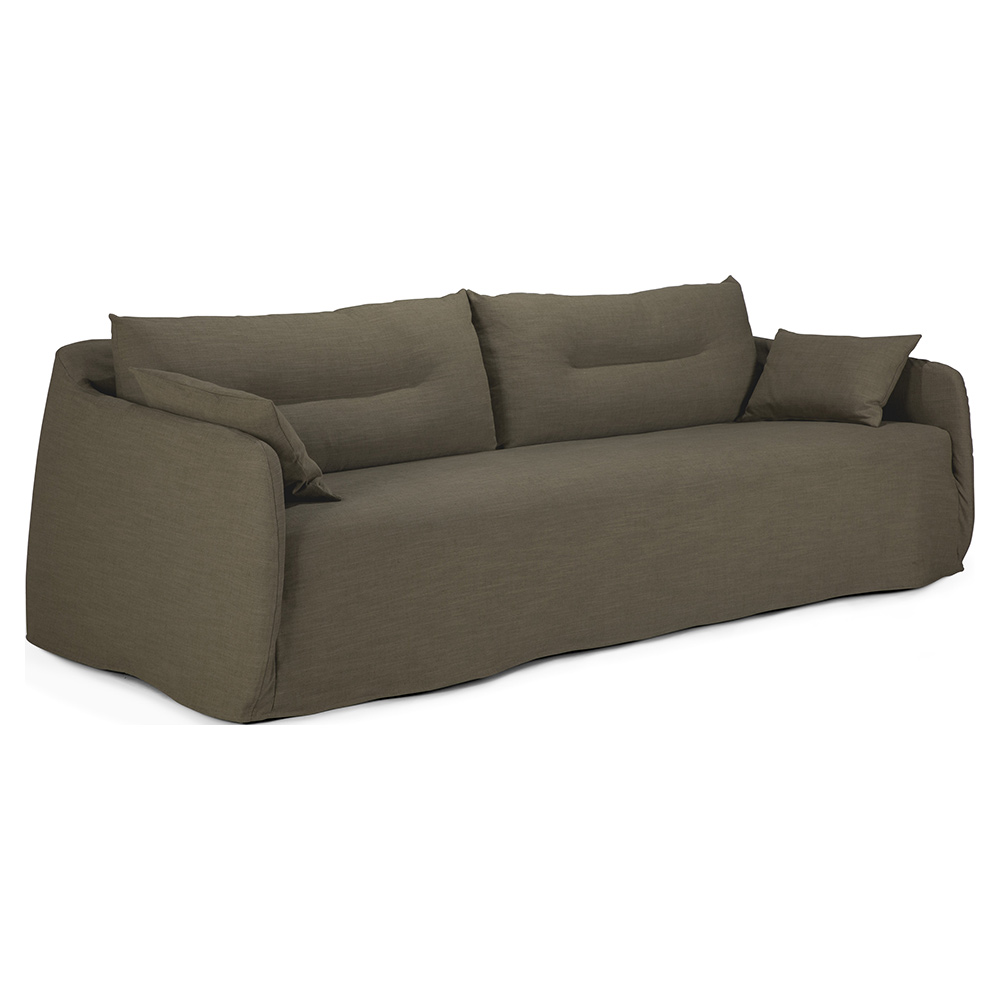 Weave 3 Seater Sofa - Green, Removable Cover