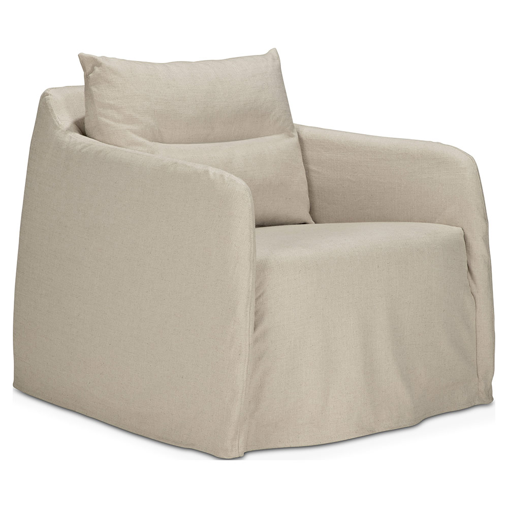 Weave Lounge Chair - Bone, Removable Cover