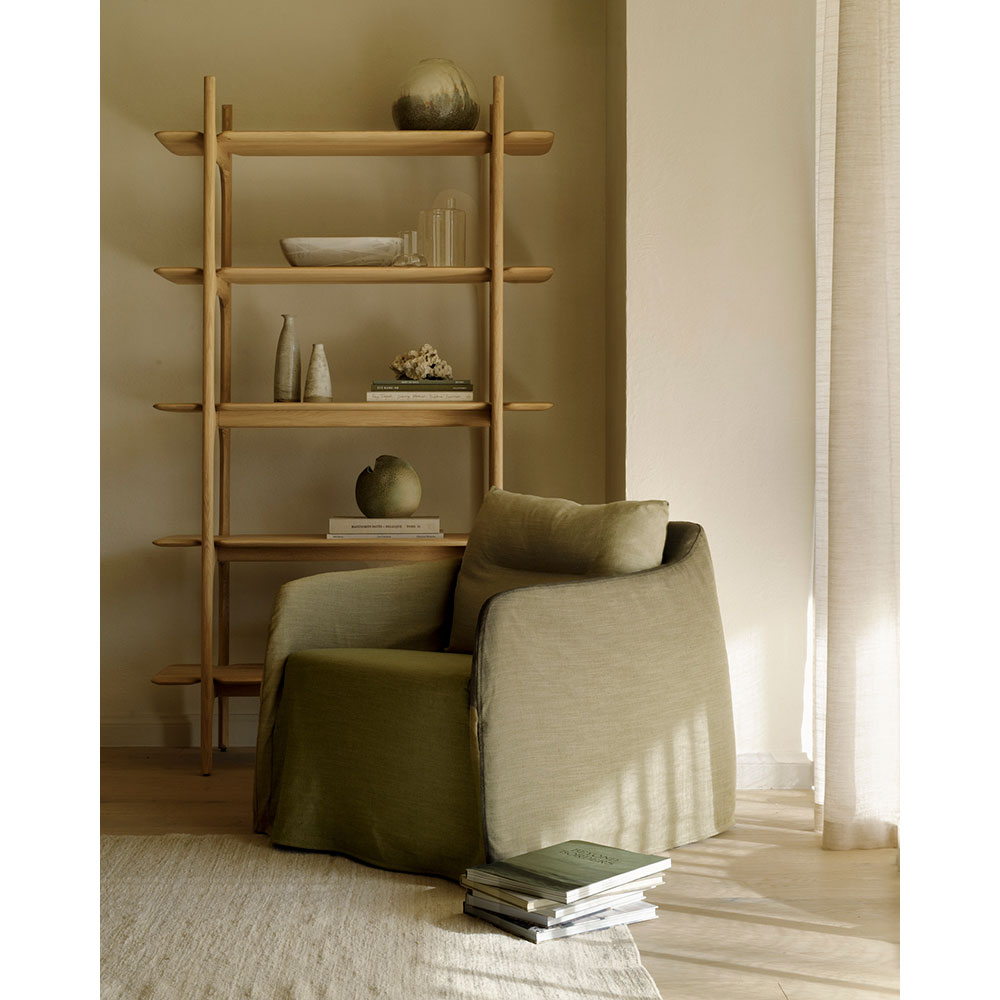 Weave Lounge Chair - Green, Removable Cover