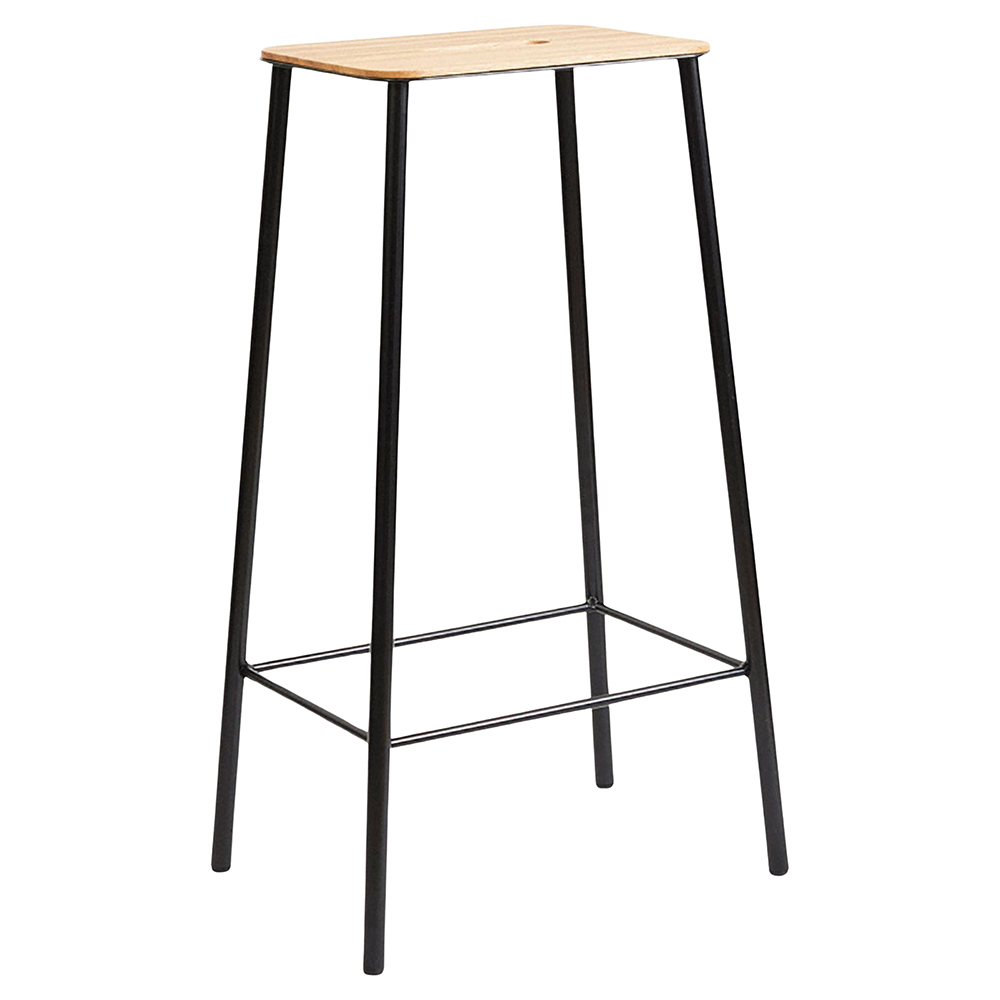 Adam Bar Stool - Oak, Black | Rouse Home