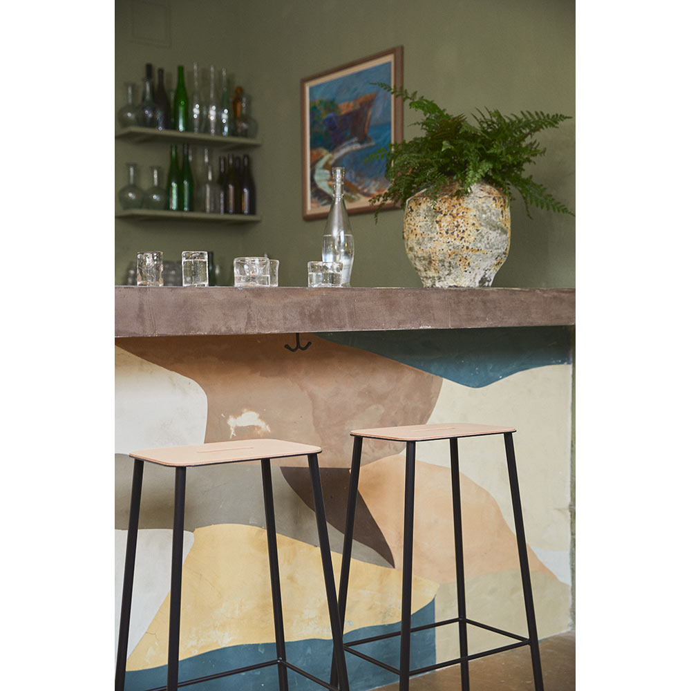 Adam Bar Stool - Oak, Black | Rouse Home