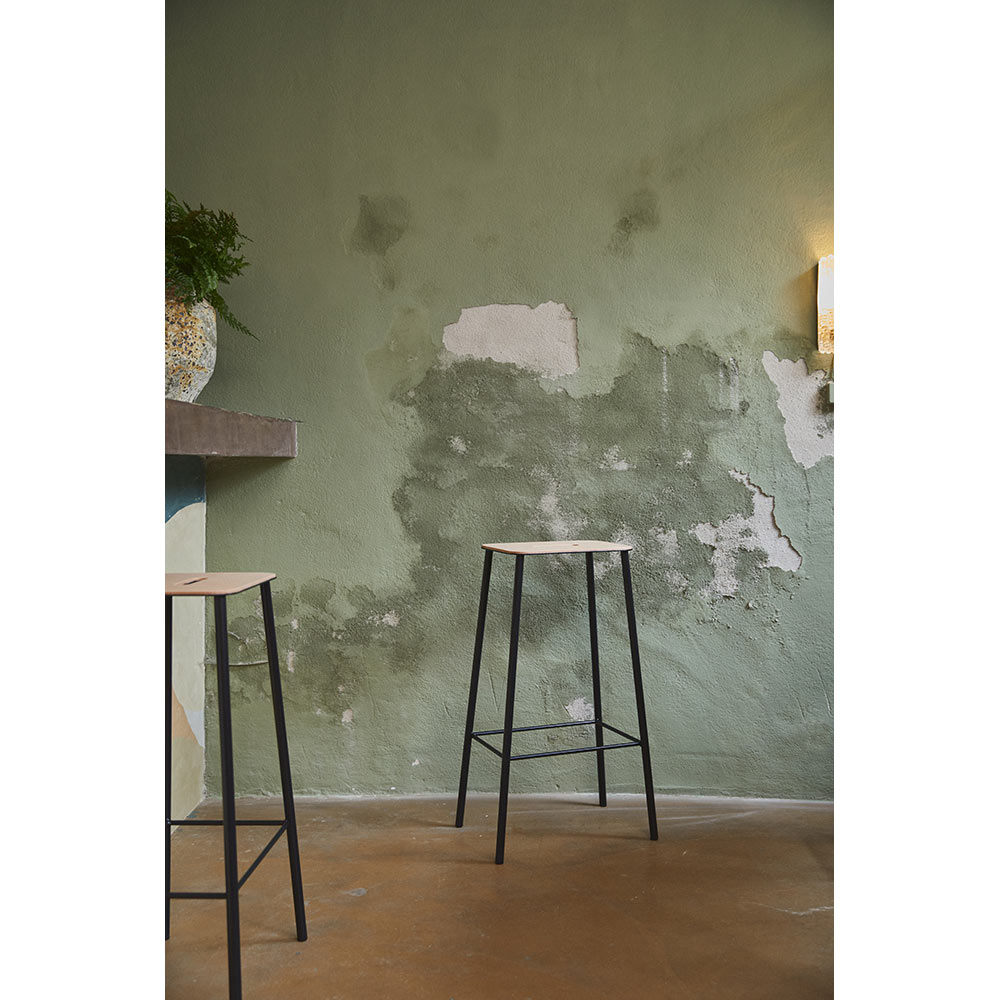 Adam Bar Stool - Oak, Black | Rouse Home