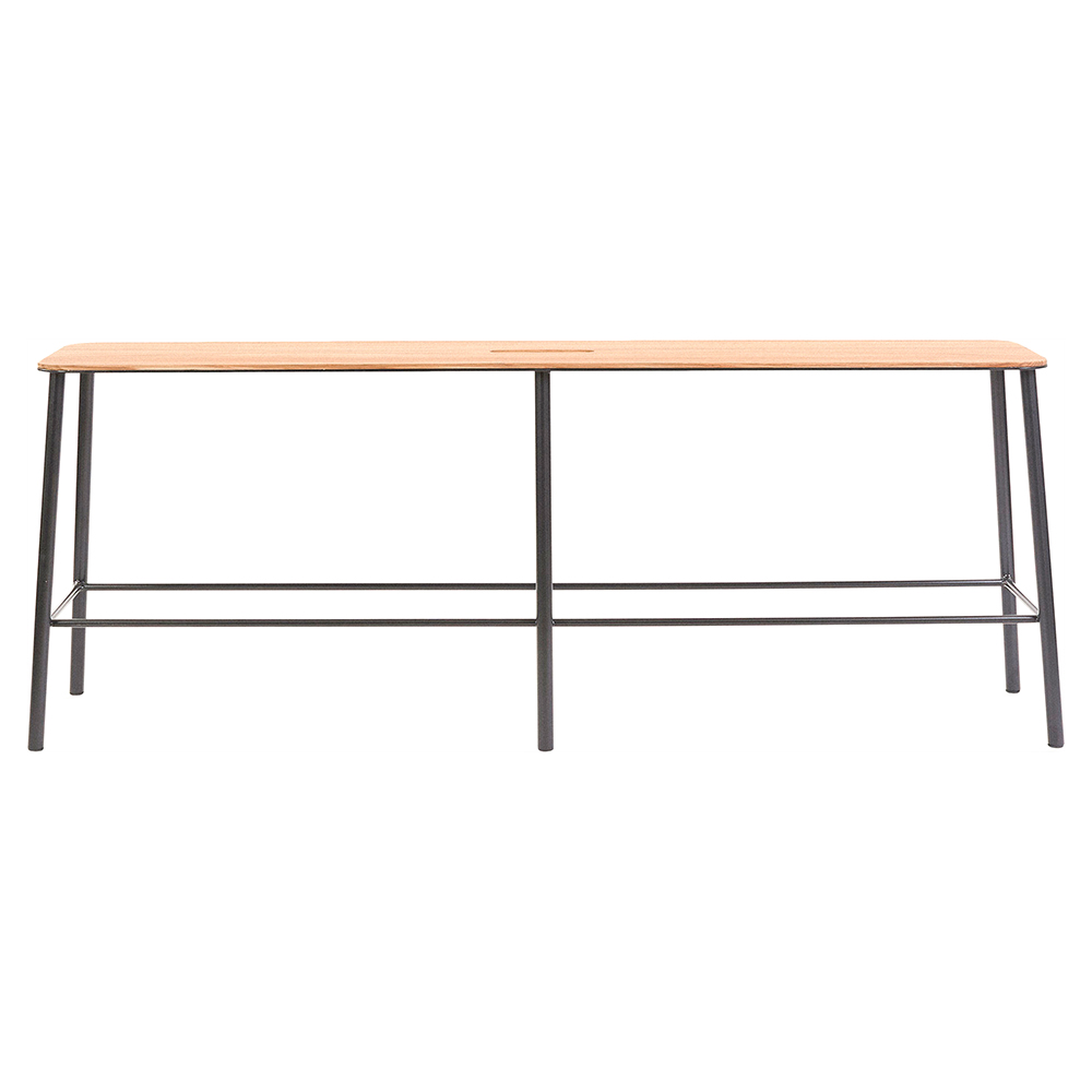 Adam Bench 47.24w Oak Black 1 | Rouse Home