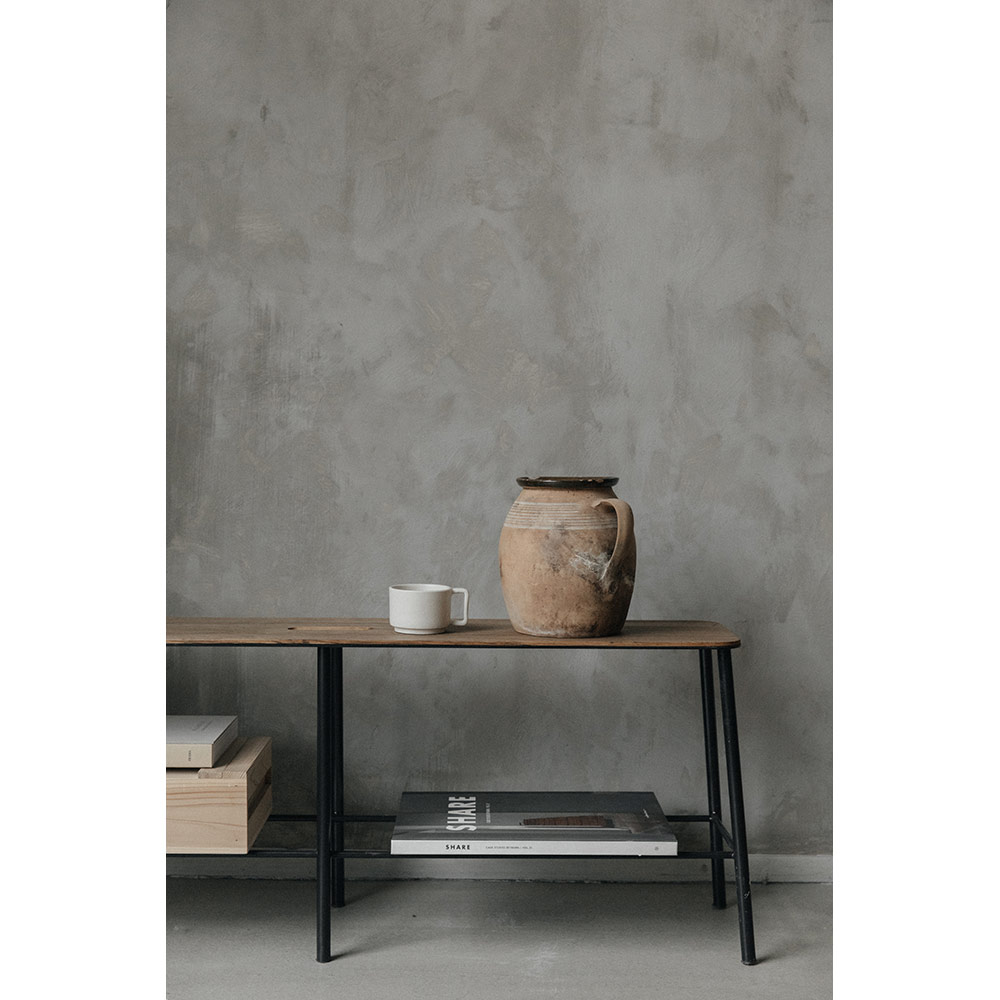 Adam Bench 47.24w Oak Black 4 | Rouse Home