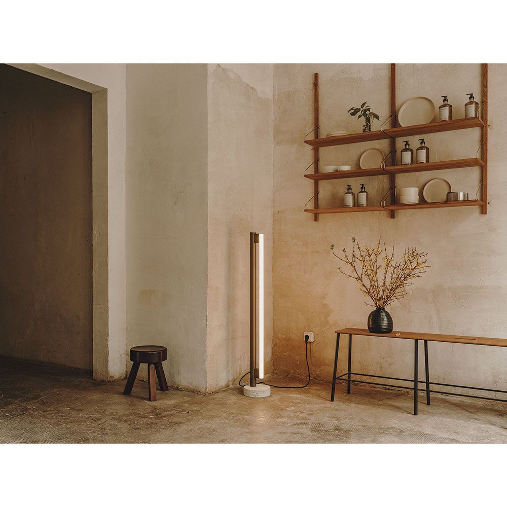 Adam Bench - 63"W, Oak, Black