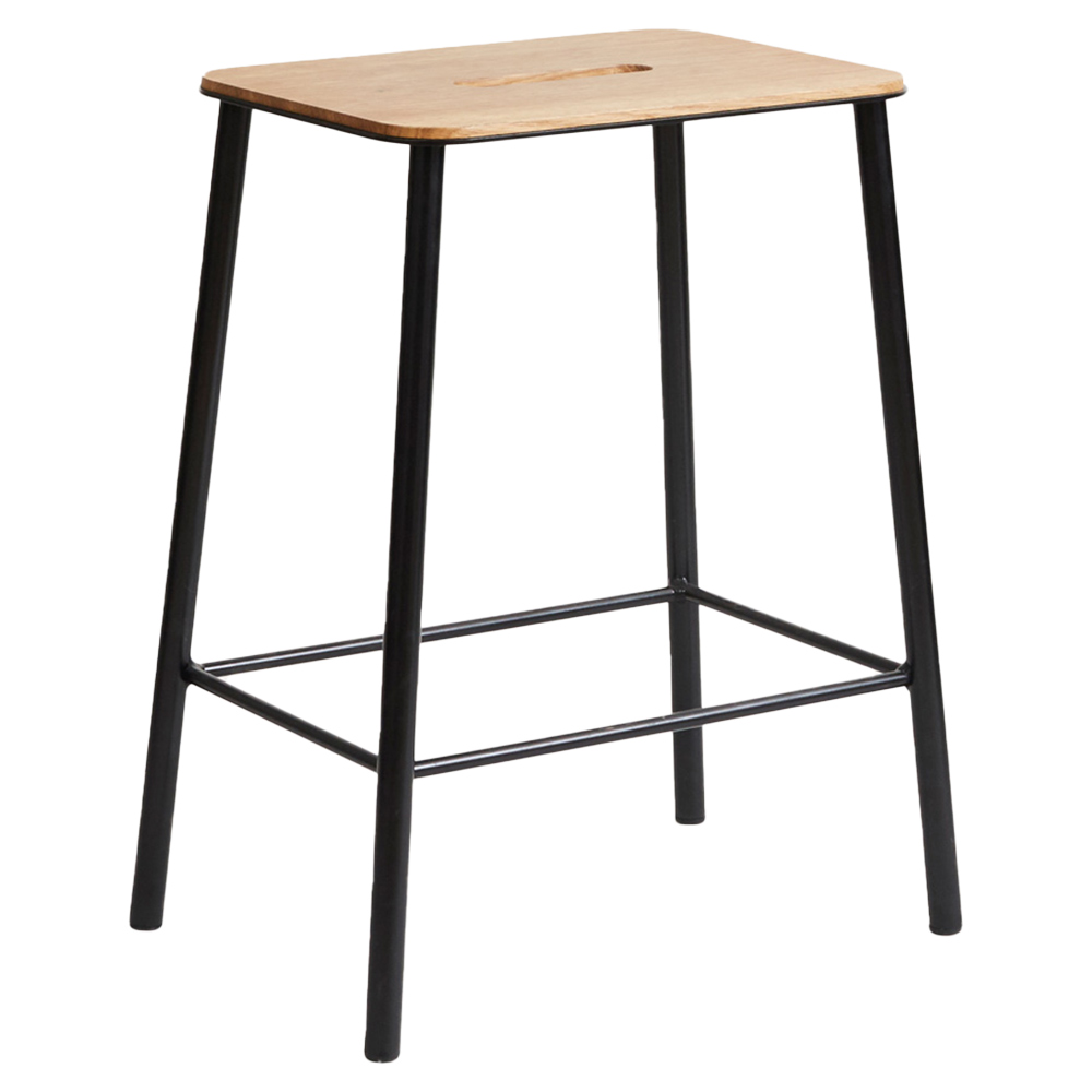 Adam Stool - Oak, Black