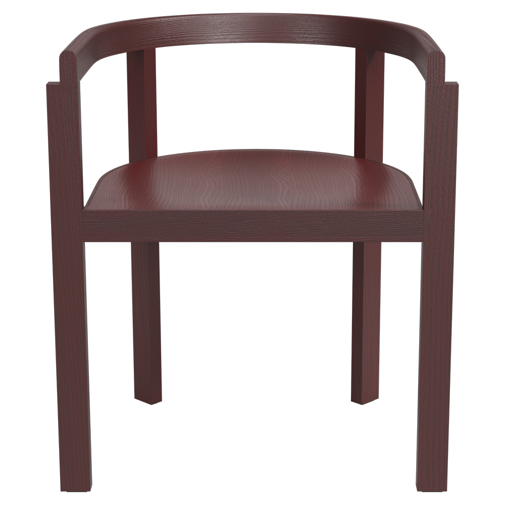 After Arm Chair - Ash Burgundy