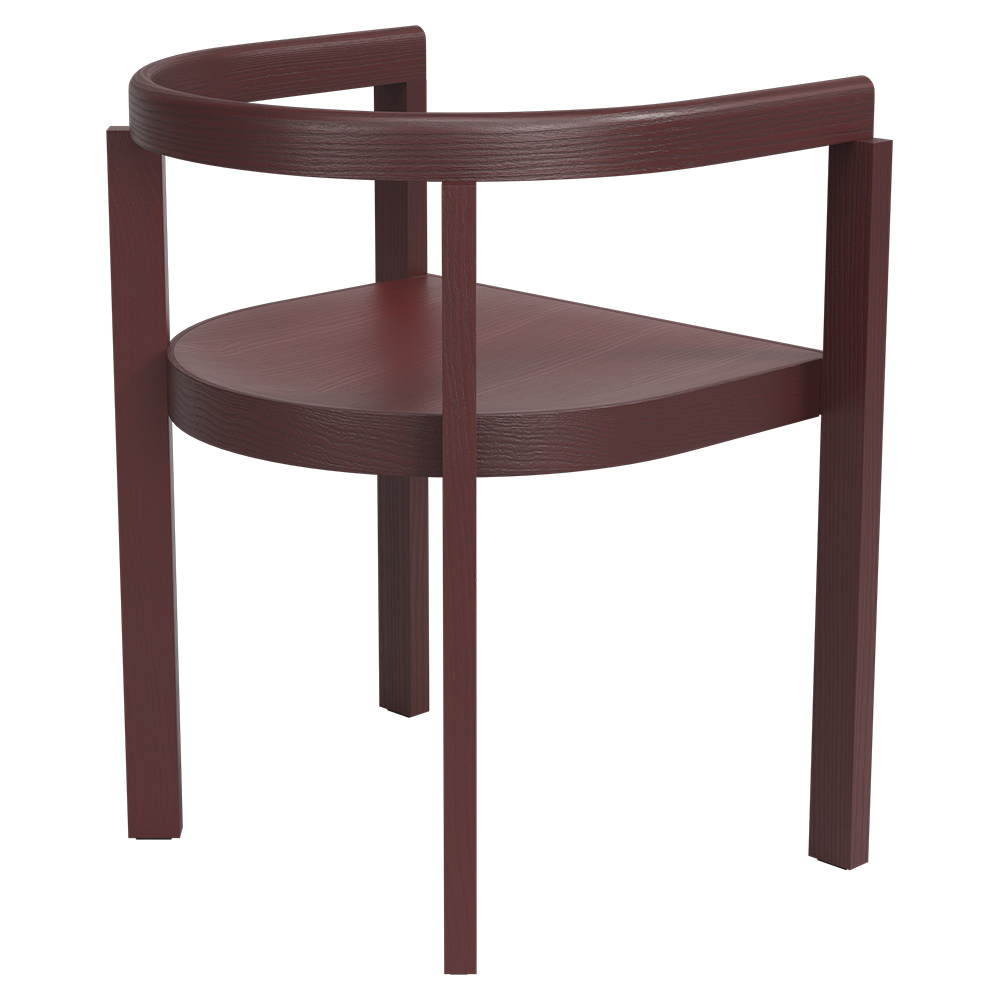 After Arm Chair - Ash Burgundy