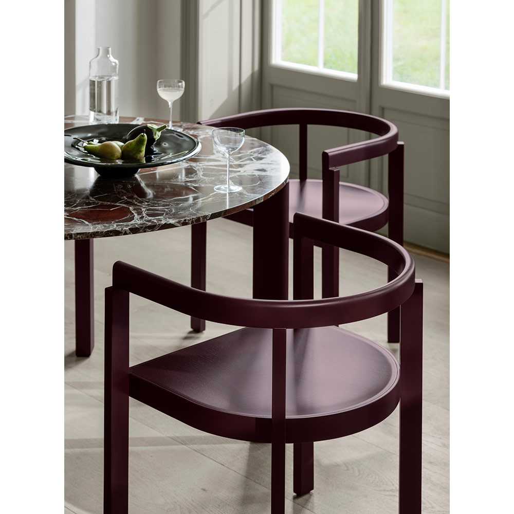 After Arm Chair - Ash Burgundy